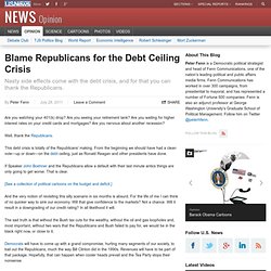 Blame Republicans for the Debt Ceiling Crisis - Peter Fenn