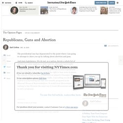 Republicans, Guns and Abortion