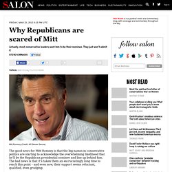 Why Republicans are scared of Mitt - War Room