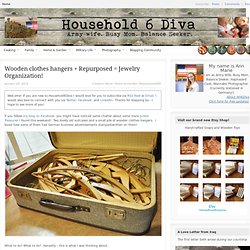 Wooden clothes hangers + Repurposed = Jewelry Organization!