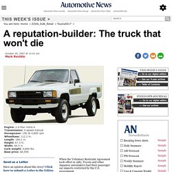 A reputation-builder: The truck that won't die