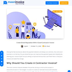 Create Brand Reputation With A Good Contractor Invoice