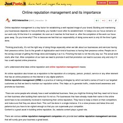Online reputation management and its importance
