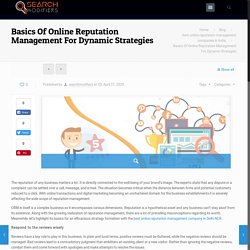 Search Modifiers: Online Reputation management is key to make you business big