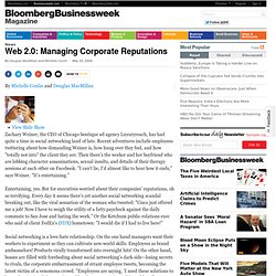 Web 2.0: Managing Corporate Reputations