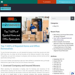 Top 7 USPs of Reputed Home and Office Removalists