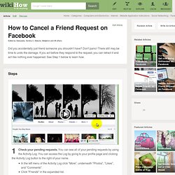 How to Cancel a Friend Request on Facebook (with pictures)