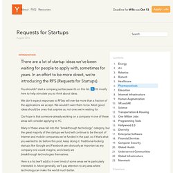 Requests for Startups