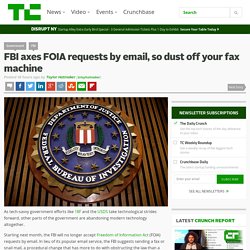 FBI axes FOIA requests by email, so dust off your fax machine