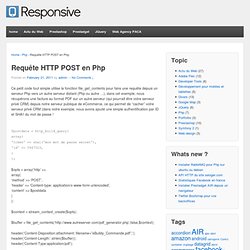 Requête HTTP POST en Php
