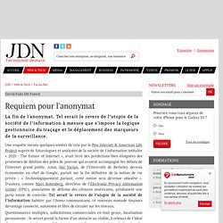 Requiem pour l'anonymat - JDN web & tech