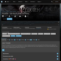 Requiem - The Oldschool Roleplaying Overhaul at Skyrim Nexus