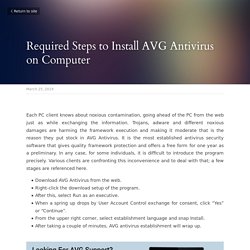 Required Steps to Install AVG Antivirus on Computer 