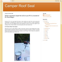 What’s required to repair the roof on your RV is a bucket of RV Roof Magic!