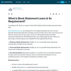 What Is Bank Statement Loan?