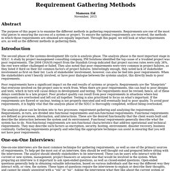 Requirement Gathering Methods