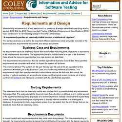 Requirements and Design - What the differences are between them.