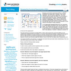 Managing Non-Functional Requirements in SAFe