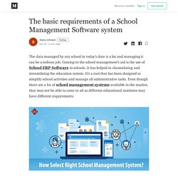 The basic requirements of a School Management Software system