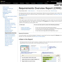 Visual Studio ALM - Requirements Overview Report (CMMI)