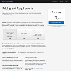 Pricing & Requirements