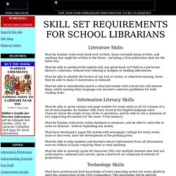 Skill Set Requirements for School Librarians