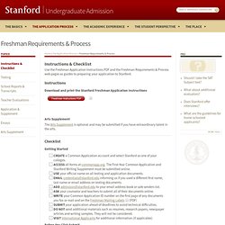 Stanford Freshman Requirements