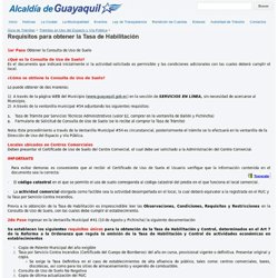 Requisitos para obtener la Tasa de Habilitación - Alcaldía de Guayaquil