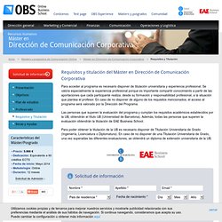 Requisitos y Titulación · OBS Online Business School