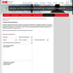 Requisitos y admisión - EAE