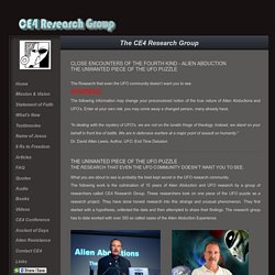 CE-4 Research Group - STOP alien abductions, is it possible? YES