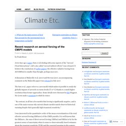 Recent research on aerosol forcing of the CMIP5 models