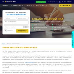 Research Assignment Help - Low Price, Best Quality