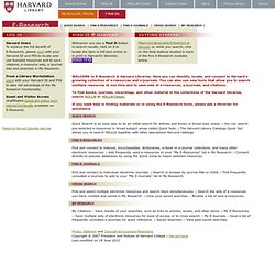 E-Research at Harvard University