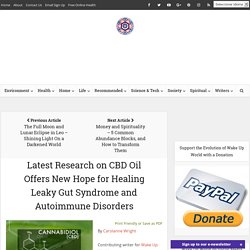Latest Research on CBD Oil Offers New Hope for Healing Leaky Gut Syndrome and Autoimmune Disorders