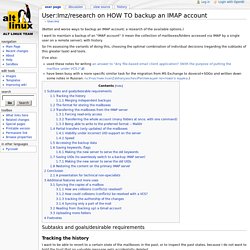 User:Imz/research on HOW TO backup an IMAP account - ALT Linux Wiki