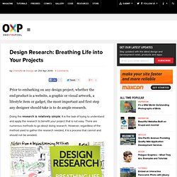 Design Research: Breathing Life into Your Projects