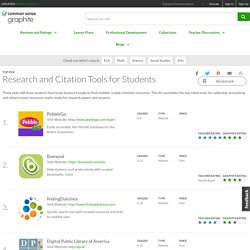 Research and Citation Tools for Students