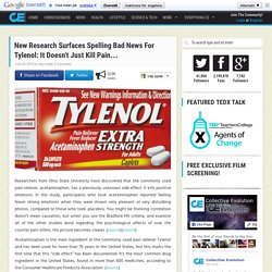 New Research Surfaces Spelling Bad News For Tylenol: It Doesn’t Just Kill Pain…