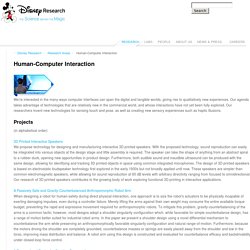 Disney Research » Human-Computer Interaction