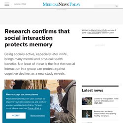Research confirms that social interaction protects memory