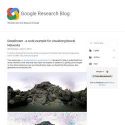 Research Blog: DeepDream - a code example for visualizing Neural Networks