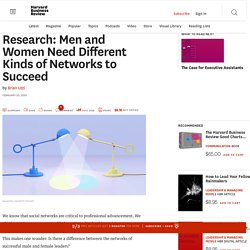 Research: Men and Women Need Different Kinds of Networks to Succeed