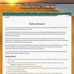 Earthing Research - EarthingInstitute.net