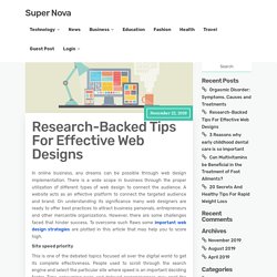 Research-Backed Tips For Effective Web Designs