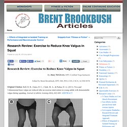 Research Review: Exercise to Reduce Knee Valgus in Squat