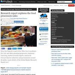 Research report explores the food processors sales