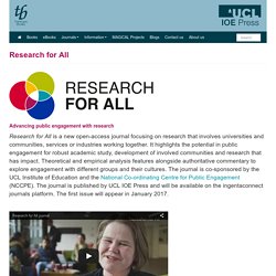 Journal : Research for all