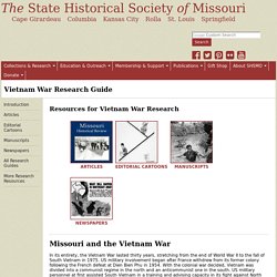 Vietnam War Research Guide - The State Historical Society of Missouri