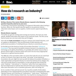 How do I research an industry?, Business Plans Article